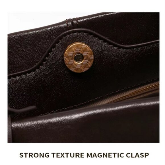 Premium genuine cowhide leather tote bag - Picture 3 of 13